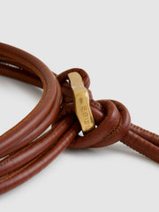 Sculpted Buckle Tubular Tie Belt Tan | Women