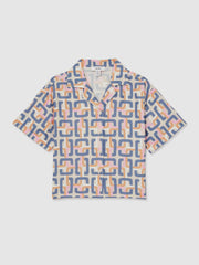 9-13 yrs Geometric Chain Print Shirt Multi | Children & Baby