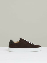 Nubuck-Leather Low-Top Trainers Dark Chocolate Brown | Men