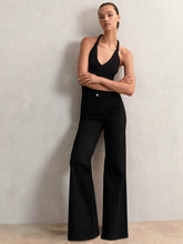 Petite Mid-Rise Flared Jeans Black | Women