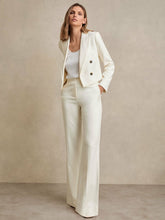 Wide Leg Tailored Trousers Cream | Women