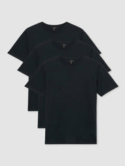 Cotton-Jersey Crew-Neck T-shirts 3 Pack Navy | Men