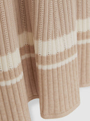 4-9 yrs Rib-Knit Pointelle Flared Dress Pale Pink | Children & Baby