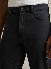 Cotton-Stretch Slim-Fit Jeans Navy | Men