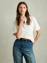 Open-Collar Polo Shirt Cream | Women