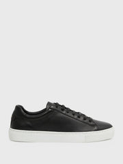 Leather Low-Top Trainers Black | Men