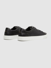 Leather Low-Top Trainers Black | Men