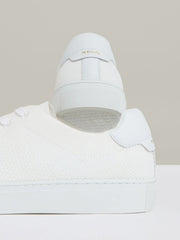 Knitted Low-Top Trainers White | Men