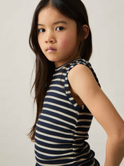 9-13 yrs Ruched Vest Top Navy/White | Children & Baby