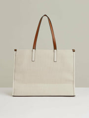 Canvas Logo Tote Bag Natural | Women