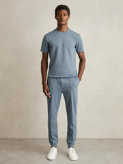 Interlock Jersey Crew Neck T-Shirt Airforce Blue | Men