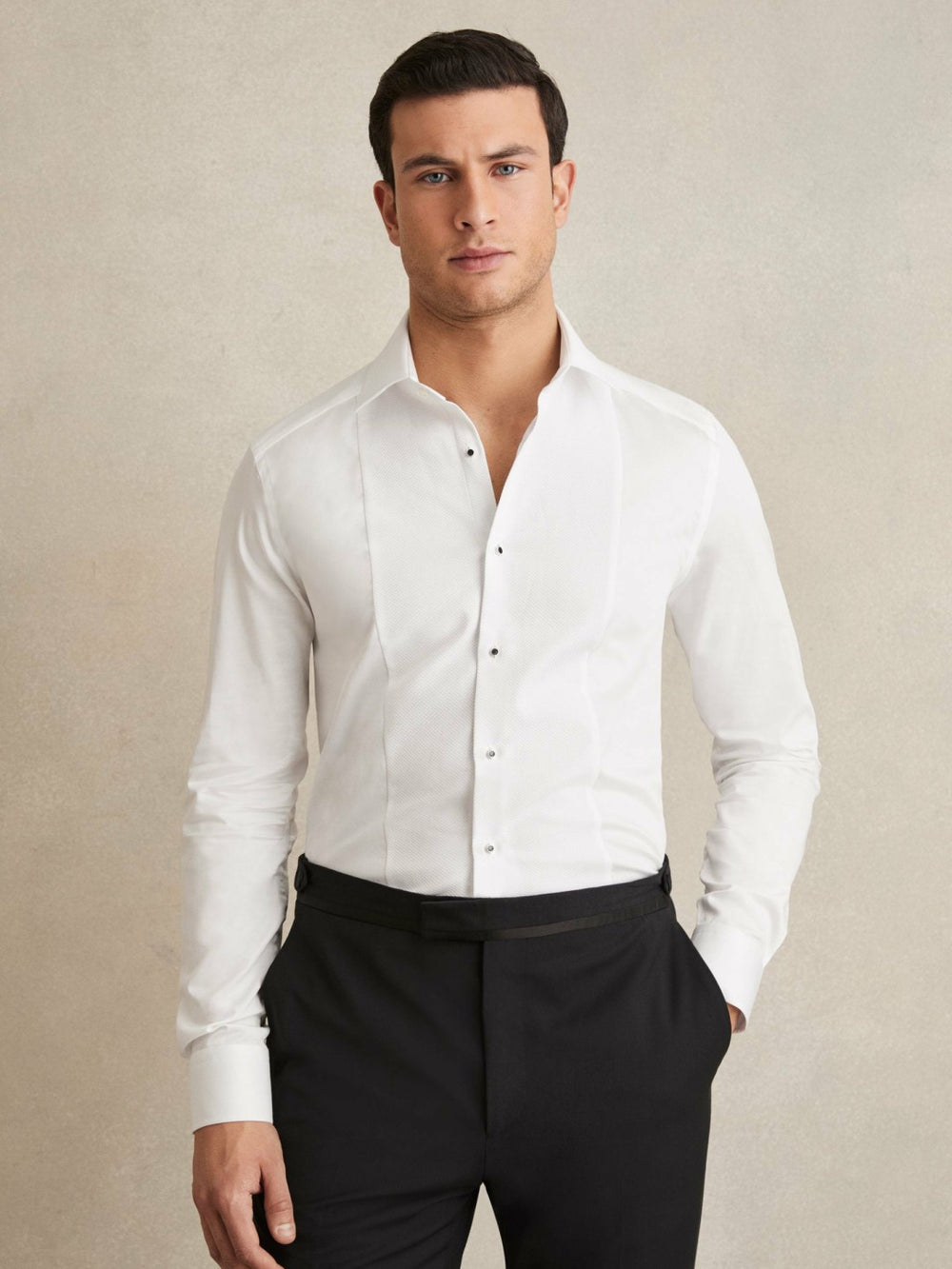 Slim Fit Cotton Dinner Shirt White | Men