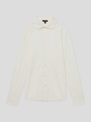 Cotton-Jersey Button-Through Shirt Ecru | Men