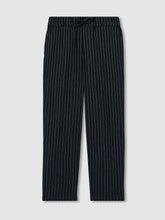 Linen-Blend Drawstring Trousers Navy Stripe | Children & Baby