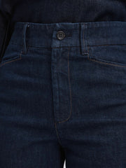 Paige High Rise Wide Leg Jeans Edinburgh Dark Blue | Women