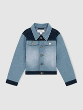 13-14 yrs Patchwork Two-Tone Denim Jacket Blue | Children & Baby
