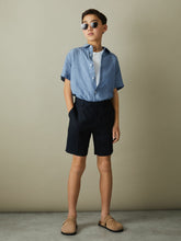 9-13 yrs Short Sleeve Linen Shirt Sky Blue | Children & Baby