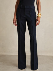 Petite Flared Suit Trousers Navy | Women