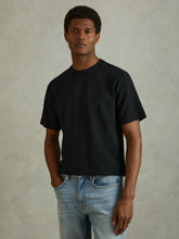 Textured Crew-Neck T-Shirt Navy | Men