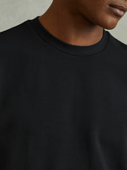 Textured Crew-Neck T-Shirt Navy | Men