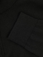 3-9 yrs Merino Wool Half-Zip Funnel Neck Jumper Black | Children & Baby