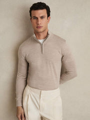 Merino Wool Half-Zip Jumper | Men