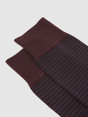 Striped Socks Bordeaux | Men