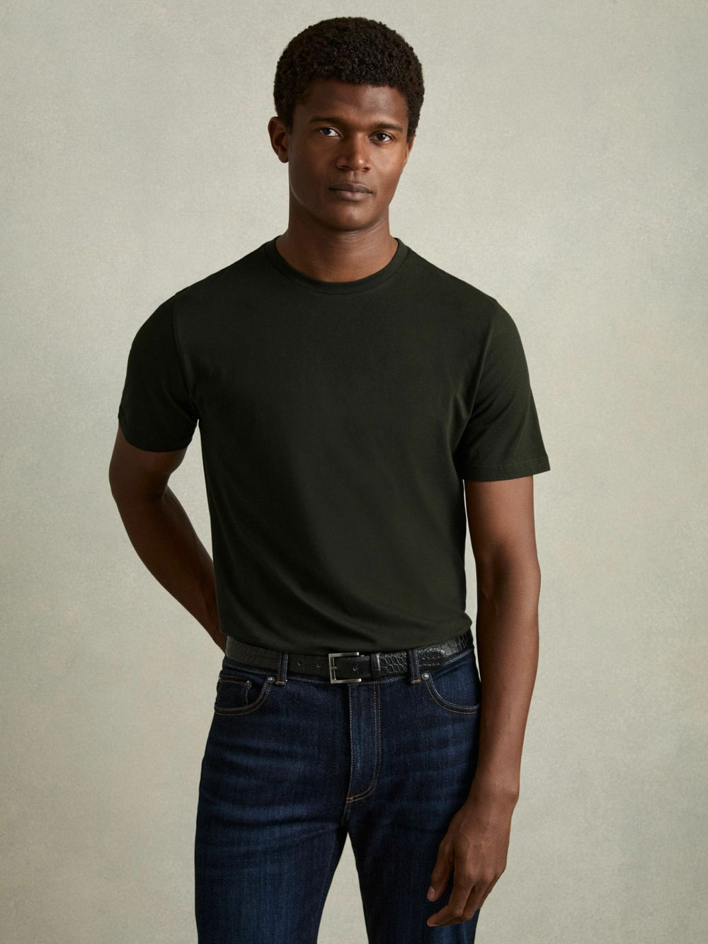 Cotton Crew Neck T-Shirt | Men