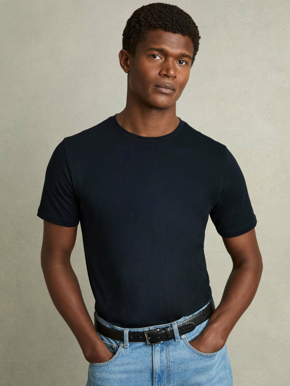 Cotton Crew Neck T-Shirt | Men