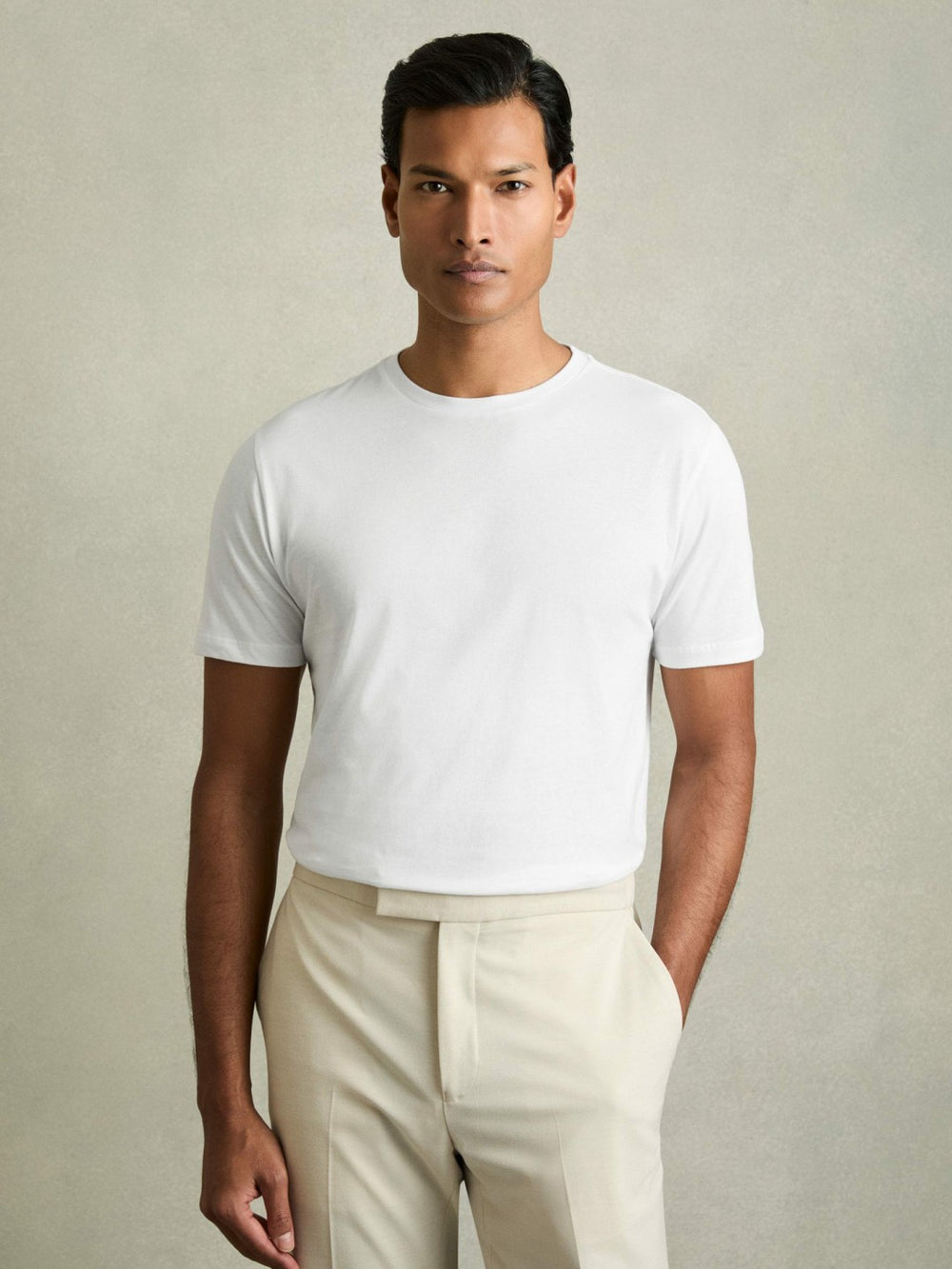 Cotton Crew Neck T-Shirt | Men