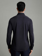Regular Fit Button-Through Travel Shirt Navy | Men