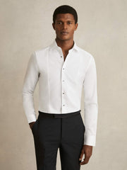 Slim Fit Cotton Marcella Tuxedo Shirt White | Men