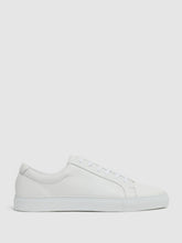 Tumbled-Leather Low-Top Trainers White | Men
