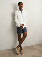 Cotton Chino Shorts with Stretch Airforce Blue | Men