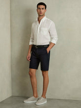 Cotton Chino Shorts with Stretch Navy | Men
