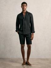 Cotton Chino Shorts with Stretch Black | Men