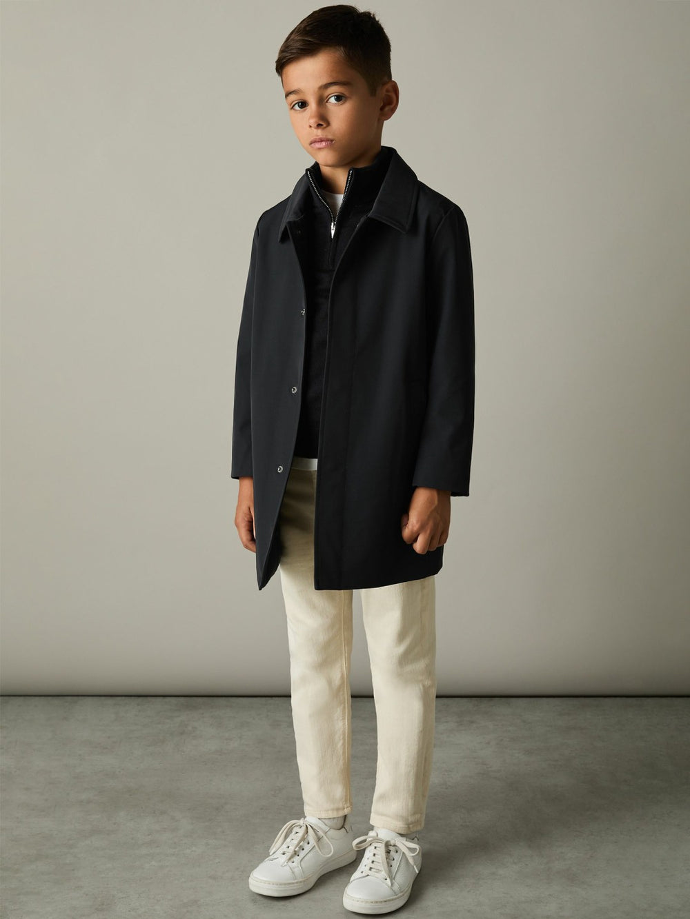 3-9 yrs Gabardine Coat with Removable Gilet Navy | Children & Baby
