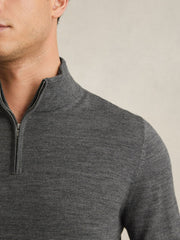 Merino Wool Half-Zip Jumper | Men