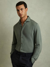 Modal Blend Cutaway Collar Shirt Green Smoke | Men