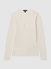 Atelier Knitted Silk-Blend Top Off White | Women