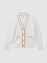 13-14 yrs Wool-Blend Stripe-Detail Cardigan With Cashmere Cream | Children & Baby