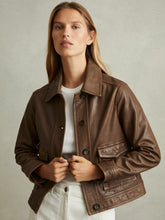 Leather Trucker Jacket Chocolate | Women