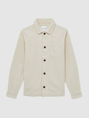 Les Deux Cotton Corduroy Overshirt Ivory | Men