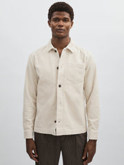 Les Deux Cotton Corduroy Overshirt Ivory | Men