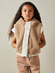 4-9 yrs Reversible Quilted Borg Gilet Brown | Children & Baby