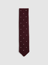 Silk Knitted Pin-Dot Tie Burgundy | Men