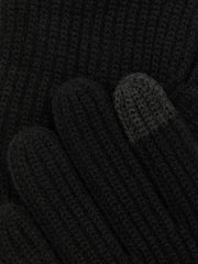 Ribbed-Merino Touchscreen Gloves Black | Men