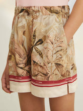 9-13 yrs | NYBG Satin Floral-Print Shorts Khaki | Children & Baby