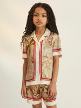 9-13 yrs | NYBG Satin Floral-Print Shirt Khaki | Children & Baby