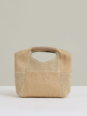 Raffia Patchwork Clutch Bag Natural | Women
